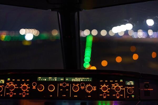 Airplane cockpit